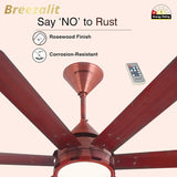 Breezalit Alina 6 Blades 48โณ Ceiling Fan - Rosewood (BZ-117)