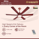 Breezalit Alina 6 Blades 48โณ Ceiling Fan - Rosewood (BZ-117)