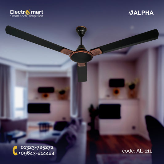 ALPHA ENTIZER MATT BLACK 56" and 48" COPPER CEILING FAN ( AL-111)