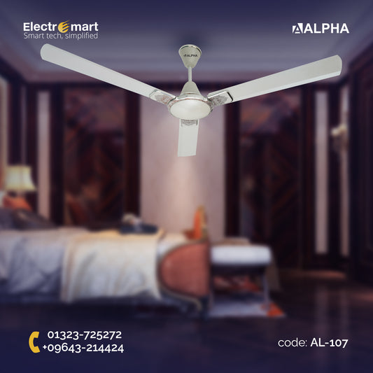 Alpha Entizer 3 Blades Signature Collection Ceiling Fan Hues Silver 56"/48" (AL-107)