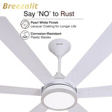 Breezalit Alina 6 Blades 48โณ Ceiling Fan - White (BZ-118)