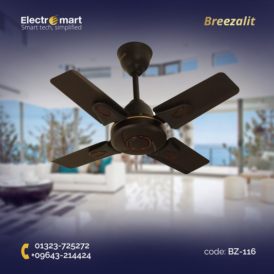 Breezalit Breeza 4 Blades 24″ Ceiling Fan - Smoke Brown (BZ-111)