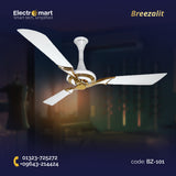 Breezalit Stella 3 blade 52″ Ceiling Fans - Pearl White Gold (BZ-101)