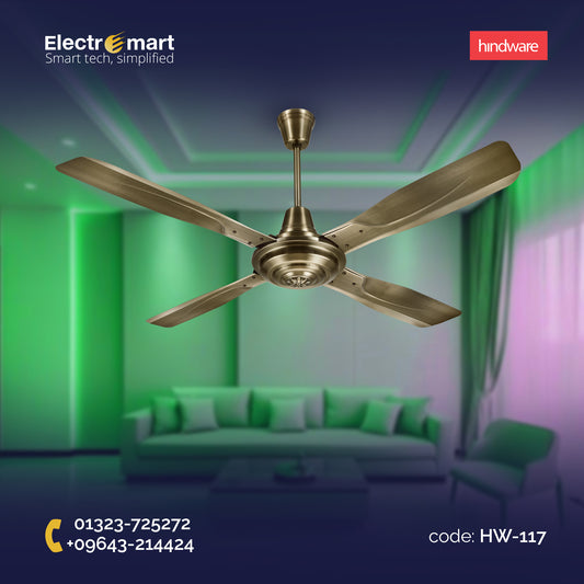 Hindware Alure 52" Luxury Ceiling Fan MT Brass Finish (HW-117)
