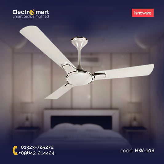 Hindware Magnum 56" Luxury Ceiling Fan – Pearl White Finish (HW-108)