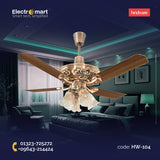 Hindware Venus 48" Decorative Ceiling Fan with Lights – Antique Copper Finish (HW-104)