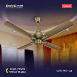 Hindware Zuri 52" Luxury Ceiling Fan Brass Finish (HW-115)