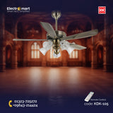 KDK 5 Blades 52″ Ceiling Fan - Brushed Brass(KDK-105)