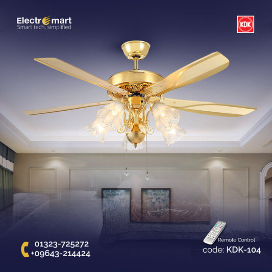 KDK 5 Blades 52″ Ceiling Fan - Golden(KDK-104)