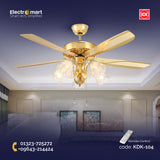 KDK 5 Blades 52″ Ceiling Fan - Golden(KDK-104)