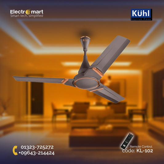 Kuhl Prima A3 3 Blades 56″ Ceiling Fan - Espresso (KL-102)