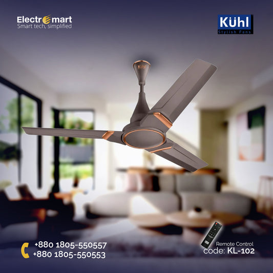 Kuhl Prima A3 3 Blades 56″ Ceiling Fan - Espresso (KL-102)