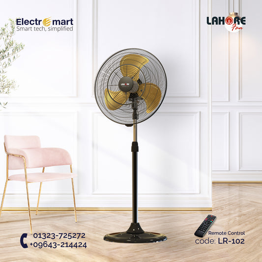 Lahore Luxury 20" Pedestal Fan (Black) | Electroemart – Premium Cooling Power