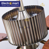 Luxara Heritage 48" – Traditional 5-Blades Solid Wood Chandelier Fan with Antique Bronze Finish & Triple E27 Glass Lampshade (LXC-102)
