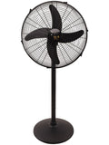 PAK 24 Inch Industrial Pedestal Fan (Black) by Electroemart | Powerful Airflow