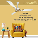 Breezalit Stella 3 blade 52″ Ceiling Fans - Titanium Blue (BZ-105)