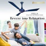 Breezalit Stella 3 blade 52″ Ceiling Fans - Pearl White Gold (BZ-101)