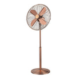 EnerGion Retro Bronze 18" Tulip Stand Fan (Red Bronze) – 3-Speed, 50W Motor, Vintage Elegant Design