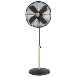 EnerGion Retro Wood 18" Tulip Stand Fan (Wood Finish) – 3-Speed, 50W Powerful Air Delivery – Premium Retro Design Fan