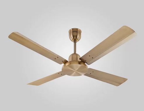 Hindware Delito 48 inch Antique Brass Luxury Ceiling Fan with noiseless copper motor and elegant electroplated finish – Price in Bangladesh