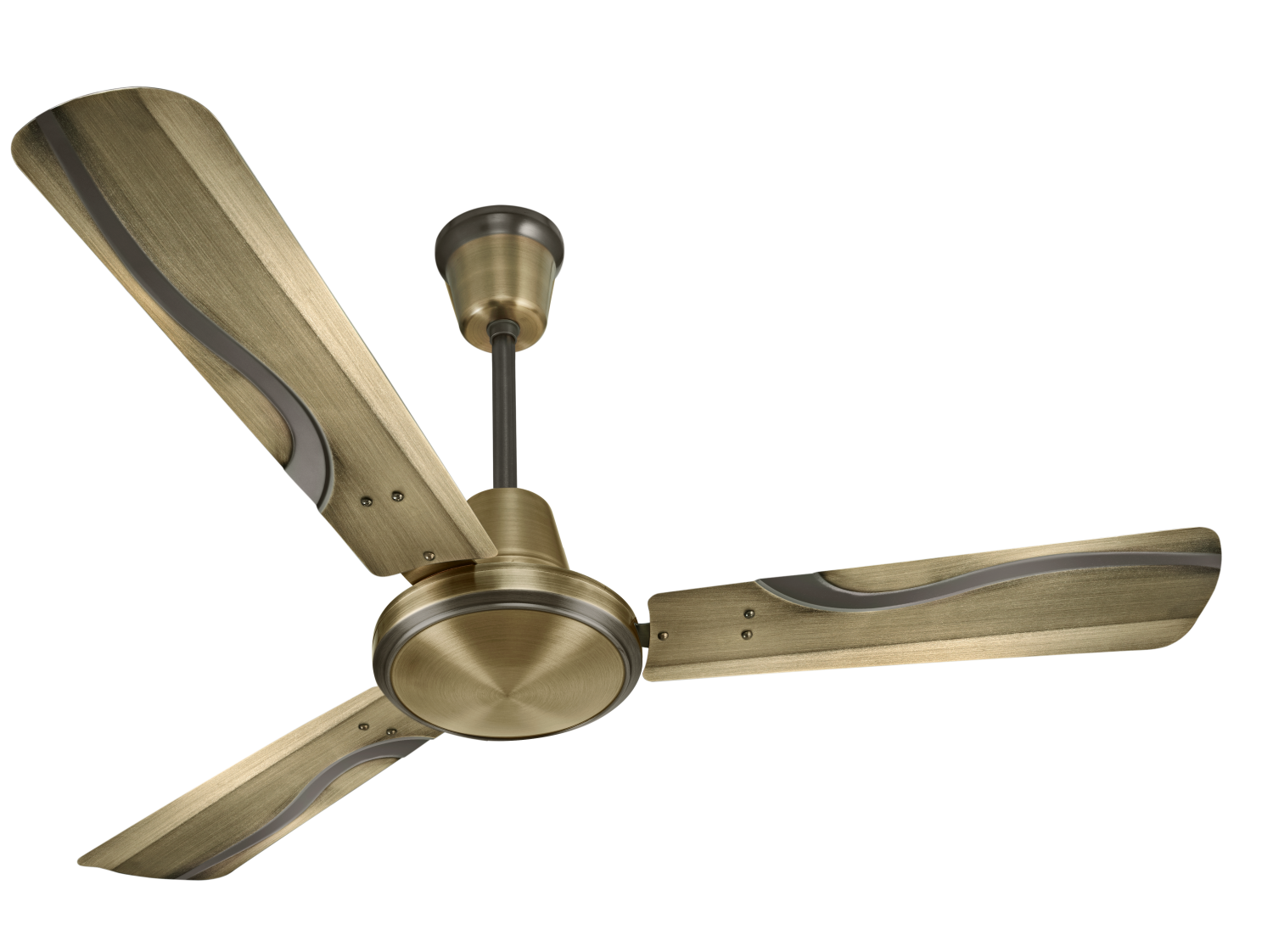 Hindware Shadow 52 inch Brass Finish Luxury Ceiling Fan with aerodynamic 3-blade PU finish and noiseless copper motor – Price in Bangladesh