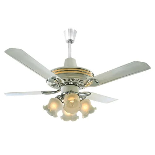 Hindware Venus 48 inch Decorative Ceiling Fan Glossy White with center light and noiseless copper motor – Price in Bangladesh
