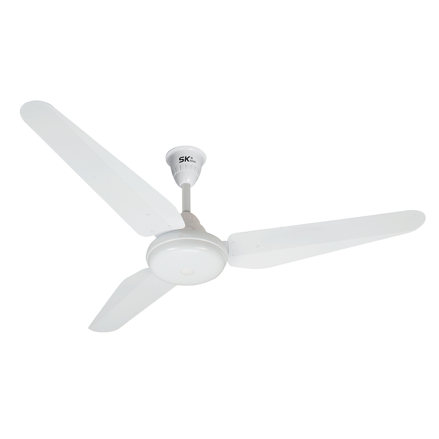 SK VIP 56 inch Ceiling Fan (White) with high-speed copper motor and elegant 3-blade design – Price in Bangladesh