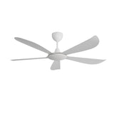 Storm 56" Smart Ceiling Fan (Matt White, 5 Blades) – BLDC Motor 6-Speed Remote Control Ceiling Fan