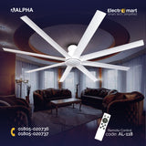 Alpha WindPro 72" Ceiling Fan – Modern DC Motor | Ultra-Wide Airflow