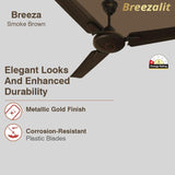 Breezalit Breeza 3 Blades 36″ Ceiling Fan - Smoke Brown (BZ-113)