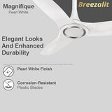 Breezalit Magnifique 3 Blades 50″ Ceiling Fan - Pearl White (BZ-107)