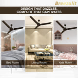 Breezalit Breeza 3 Blades 36″ Ceiling Fan - Smoke Brown (BZ-113)