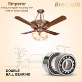 Breezalit Elegance 4 Blades 48″ Underlight Ceiling Fan - Antique Copper (BZ-112)