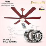 Breezalit Alina 6 Blades 48″ Ceiling Fan - Rosewood (BZ-117)