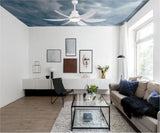 Riviera Curve 54" Smart Ceiling Fan (White, 6 Blades) – Tuya WiFi BLDC Motor LED Dual Light Ceiling Fan