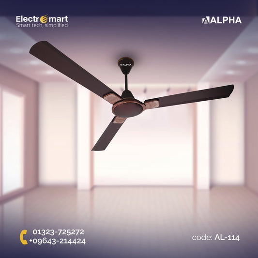 ALPHA ENTIZER Matt Brown 56" and 48" COPPER CEILING FAN (AL-114)