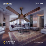 Alpha Cleo 4 Blades Signature Collection Ceiling Fan Matt Brown 56"/48" (AL-105)
