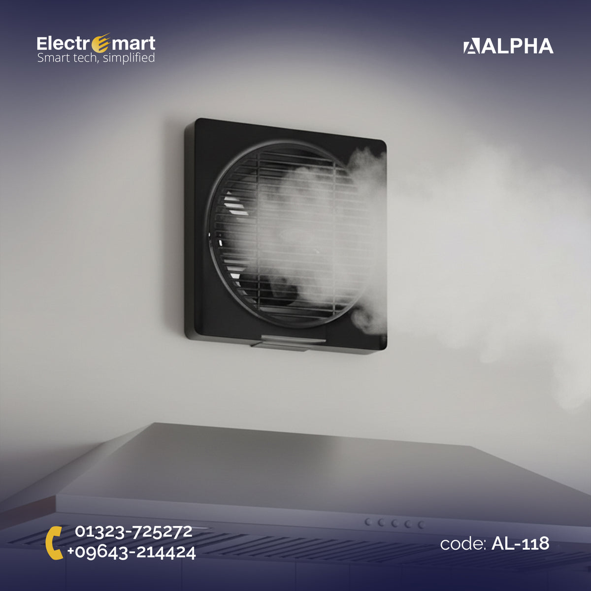 Exhaust Fan black 10" (AL-118)