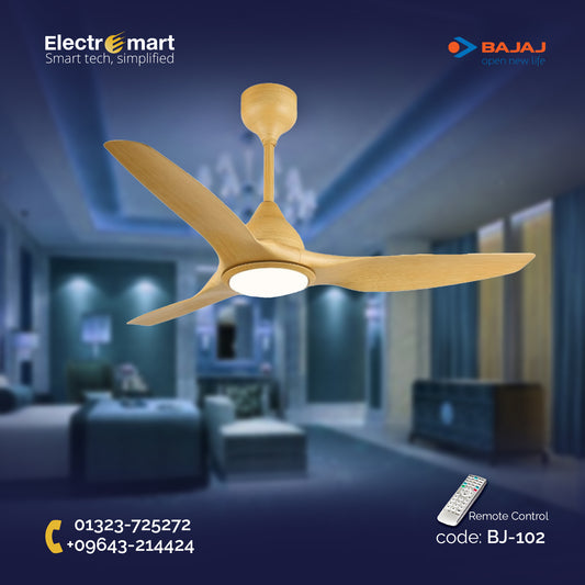 BAJAJ Adonis 3 Blades 52″ Ceiling Fan - Light Wood (BJ-102)