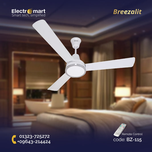 Breezalit Alina 3 Blades 48″ Ceiling Fan - White (BZ-115)