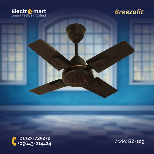 Breezalit Breeza 4 Blades 24″ Ceiling Fan - Golden (BZ-109)