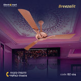 Breezalit Stella 3 blade 52″ Ceiling Fans - Rose Gold (BZ-104)