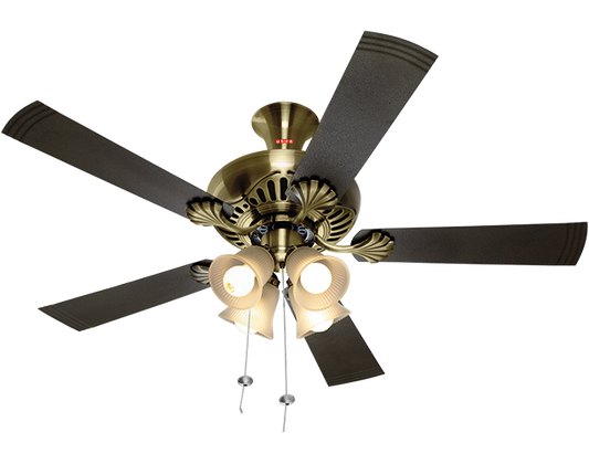 CEILING FANS Fontana Maple Antique Brass