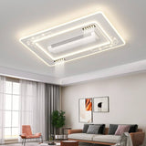 Bladeless Ceiling Fan Light Recessed Smart LED Ceiling Fan Lamp With Remote Control