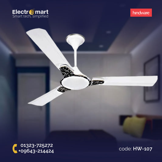 Hindware Magnum Art 56" Luxury Ceiling Fan – Pearl White with Granite Finish (HW-107)