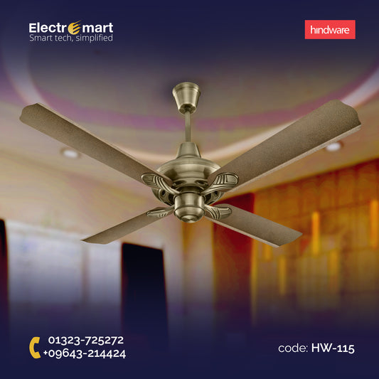 Hindware Zuri 52" Luxury Ceiling Fan Brass Finish (HW-115)