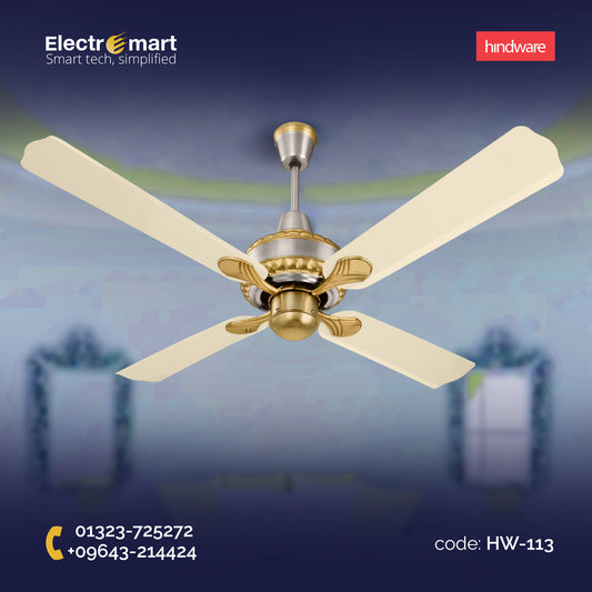 Hindware Zuri 52" Luxury Ceiling Fan Gold Finish (HW-113)