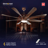 KDK 8 Blades 62″ Ceiling Fan - Dark Wood (KDK-102)
