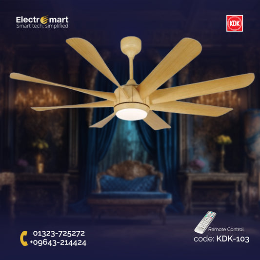 KDK 8 Blades 62″ Ceiling Fan - Light Wood(KDK-103)