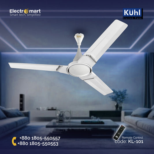 Kuhl Prima A3 3 Blades 56″ Ceiling Fan - White (KL-101)